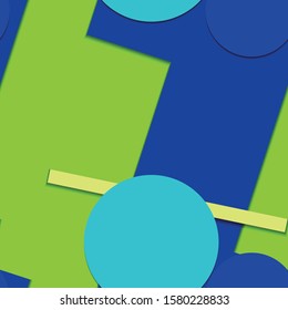 Flat material design - Creative vector trend seamless.