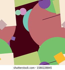 Flat material design - Creative vector trend seamless.