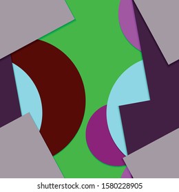 Flat material design - Creative vector trend seamless.