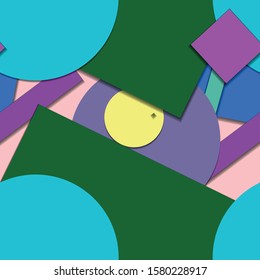 Flat material design - Creative vector trend seamless.