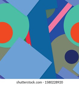 Flat material design - Creative vector trend seamless.