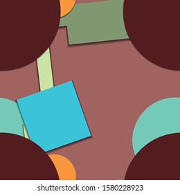 Flat material design - Creative vector trend seamless.