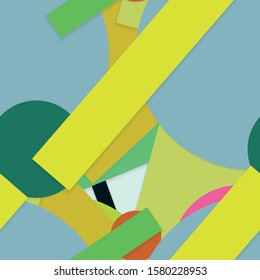 Flat material design - Creative vector trend seamless.
