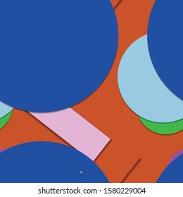 Flat material design - Creative vector trend seamless.