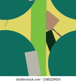 Flat material design - Creative vector trend seamless.