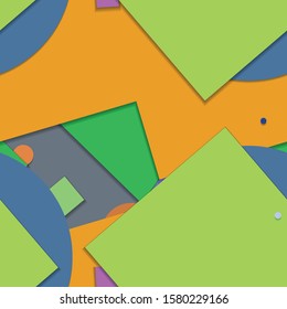 Flat material design - Creative vector trend seamless.