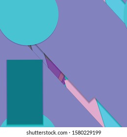 Flat material design - Creative vector trend seamless.