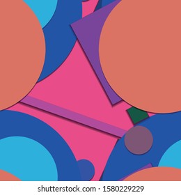 Flat material design - Creative vector trend seamless.