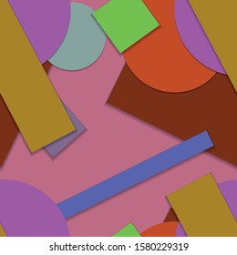 Flat material design - Creative vector trend seamless.