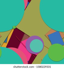 Flat material design - Creative vector trend seamless.