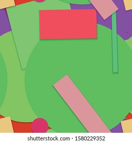 Flat material design - Creative vector trend seamless.