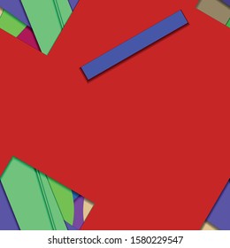 Flat material design - Creative vector trend seamless.