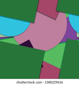 Flat material design - Creative vector trend seamless.