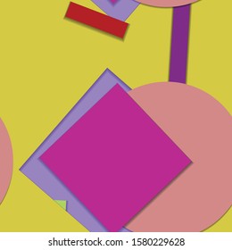 Flat material design - Creative vector trend seamless.