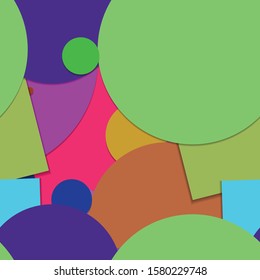 Flat material design - Creative vector trend seamless.