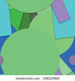 Flat material design - Creative vector trend seamless.
