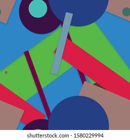 Flat material design - Creative vector trend seamless.