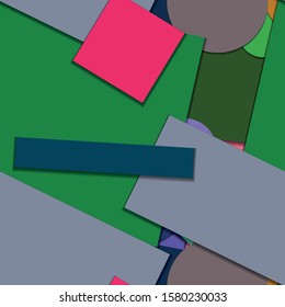 Flat material design - Creative vector trend seamless.