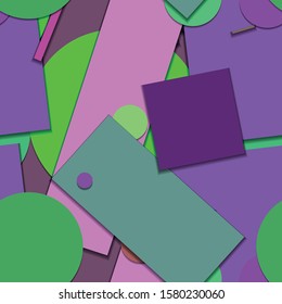 Flat material design - Creative vector trend seamless.