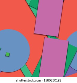 Flat material design - Creative vector trend seamless.