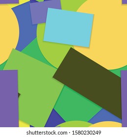 Flat material design - Creative vector trend seamless.