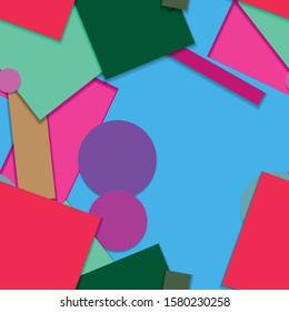 Flat material design - Creative vector trend seamless.