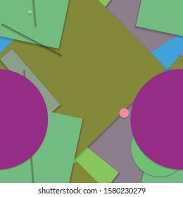 Flat material design - Creative vector trend seamless.