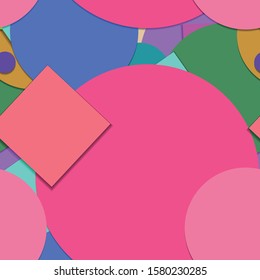 Flat material design - Creative vector trend seamless.