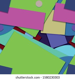 Flat material design - Creative vector trend seamless.