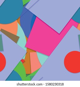 Flat material design - Creative vector trend seamless.