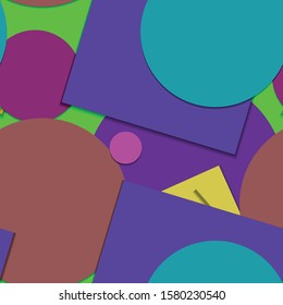 Flat material design - Creative vector trend seamless.