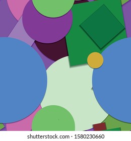 Flat material design - Creative vector trend seamless.