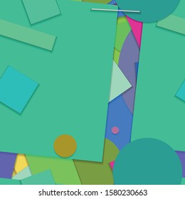 Flat material design - Creative vector trend seamless.