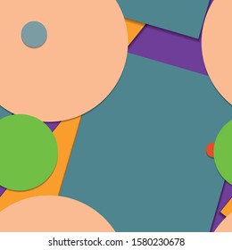 Flat material design - Creative vector trend seamless.