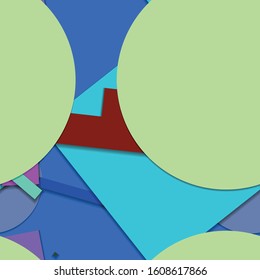 Flat material design - Creative vector trend seamless.