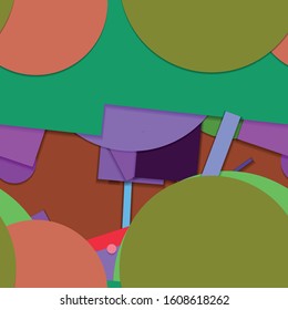Flat material design - Creative vector trend seamless.