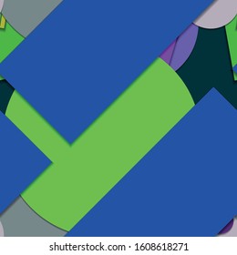 Flat material design - Creative vector trend seamless.