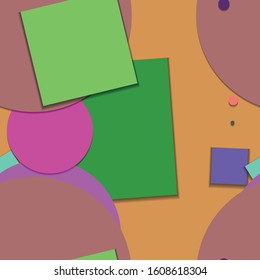 Flat material design - Creative vector trend seamless.