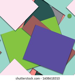 Flat material design - Creative vector trend seamless.