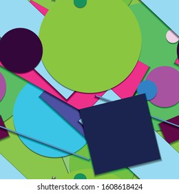 Flat material design - Creative vector trend seamless.