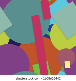 Flat material design - Creative vector trend seamless.