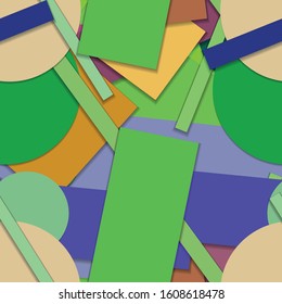 Flat material design - Creative vector trend seamless.