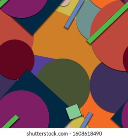 Flat material design - Creative vector trend seamless.