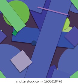 Flat material design - Creative vector trend seamless.