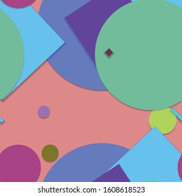 Flat material design - Creative vector trend seamless.