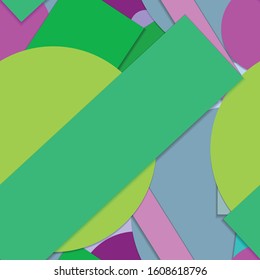 Flat material design - Creative vector trend seamless.