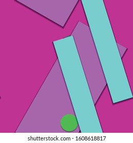 Flat material design - Creative vector trend seamless.