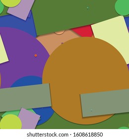 Flat material design - Creative vector trend seamless.