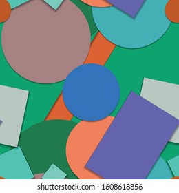 Flat material design - Creative vector trend seamless.