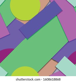 Flat material design - Creative vector trend seamless.